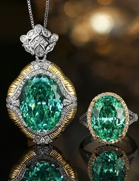 Hot-selling jewelry: gold-plated Para Green vintage pendant set15*20-12-16 - Aliexpress - FashionsVida