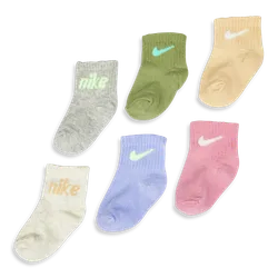 Kids Everyday Essential Crew 3 Pack Unisex Socks - White - Size 1 - 2 YEARS - Cotton - White - Size: 1 - 2 YEARS