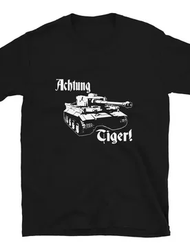 Achtung Tiger ! Panzer Men's 100% Cotton Casual T-shirts Loose Top Size S-3XL - Aliexpress - FashionsVida