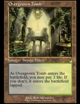 Overgrown Tomb (Retro Frame) Ravnica Remastered - Magic: The Gathering - FashionsVida