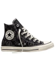 Sneakers hautes en toile - Chuck Taylor All Star Paisley Pop High Black/Dark Matter - Taille 37.5 - Noir