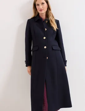Women's Aurelie Long Sleeve Maxi Coat in Dark Navy Size: 14 - Dark Navy - Size: 14 - Phase Eight - FashionsVida