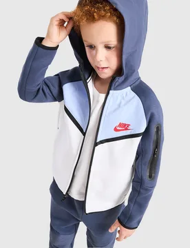 Tech Fleece Mix Fabric Tracksuit Children, Blau - unisex - Size: 3-4Y - Nike - FashionsVida
