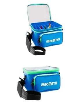 Hako Egi 56 Crossbody Blue / Green 26 x 22 x 16 cm unisex - Akami - FashionsVida