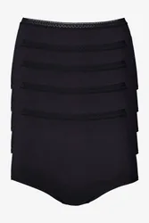 Women's 5 Pack Cotton Shorts in Black Size: 14 - Black - Size: 14