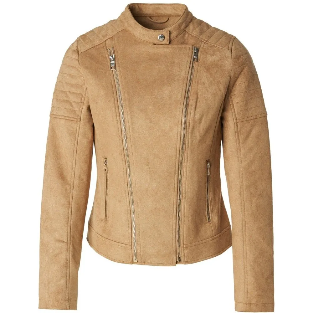 Cazadora de mujer biker de gamuza - Salsa Jeans - FashionsVida