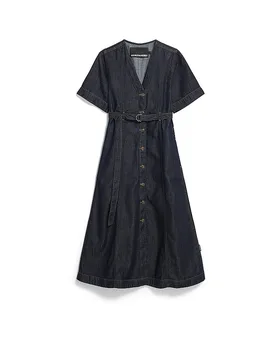 Midikleid azul oscuro S - Armedangels - FashionsVida