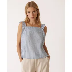 Indi & Cold - Top de mujer escote cuadrado tirantes