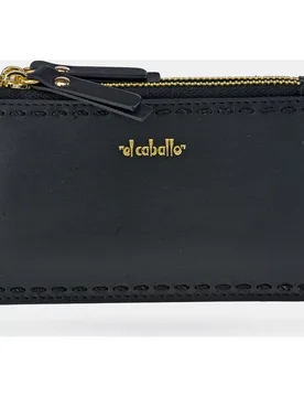 Monedero pequeño con cremallera fabricado en Piel Napa - El Caballo - FashionsVida
