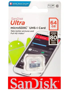 Carte Mémoire Ultra Micro Sdxc 64gb Class 10 Multicolor One Size unisex - SanDisk - FashionsVida