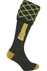 Mens Diamond Shooting Socks with Garters - - Size: 8-10