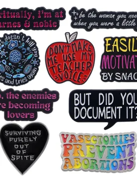 Apple Quotation Enamel Pin Cartoon Brooches For Women Lapel Pins Badge on Backpack Costume Accessories Fashion Jewelry Gifts - Aliexpress - FashionsVida
