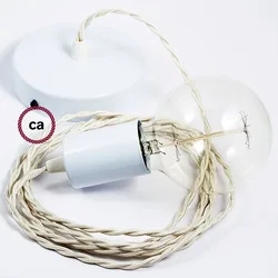 Cables Suspension Luminaire Tm00 1 M Ivory / White One Size