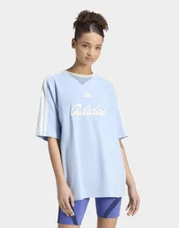 Womens T-shirt Lux Tiro Loose Graphic - Blu, blu blu Donna taglia L