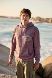 River Mens Hoodie - Purple - Purple - Size: XS