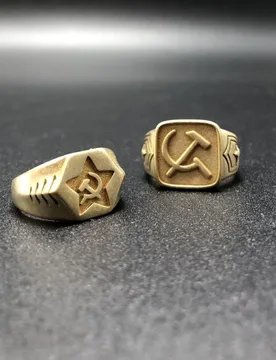 Personalized Sickle Hammer Pattern Youth Ring Retro Communist Open Adjustable Ring Accessories - Aliexpress - FashionsVida