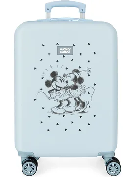 Maleta de cabina 55cm mickey y minnie kisses abs con capacidad de 41,8l claro - Disney - FashionsVida