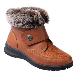 Kuschel-Klettstiefelette „Steffi“ braun 36 Damen