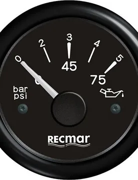 ºc 0/oil Pressure Indicator 5 Bar Black 51 mm unisex - Recmar - FashionsVida