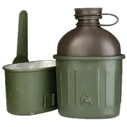 Bundeswehr Feldflasche Kunststoff 3-teilig gebraucht Default Title adult