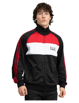 Veste De Survêtement Bracklesham Black / Dark Red / White L - Lonsdale - FashionsVida