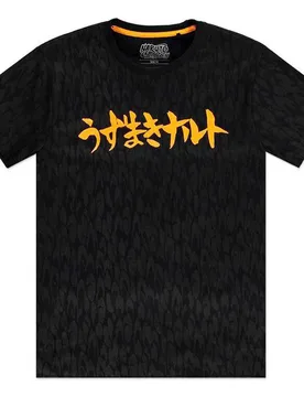 T-shirt à Manches Courtes Naruto Shippuden Tone To Tone Black / Orange S unisex - DIFUZED - FashionsVida