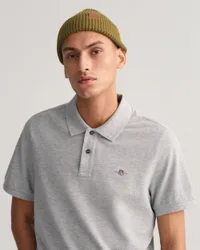 Mens Regular Fit Short Sleeve Shield Logo Pique Polo - Melange Cotton - Size Medium