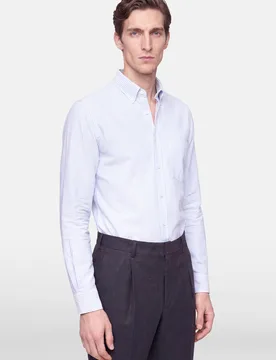 Slim Casual Hemd Gestreift Blau 44 - Seidensticker - FashionsVida