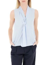 Blusa smanicata AZZURRO CHIARO 44