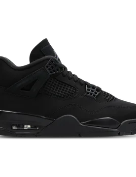AJ4 Retro Herren Sneaker - Schwarz - Größe 47.5 - Leder Black 47.5 - Jordan - FashionsVida