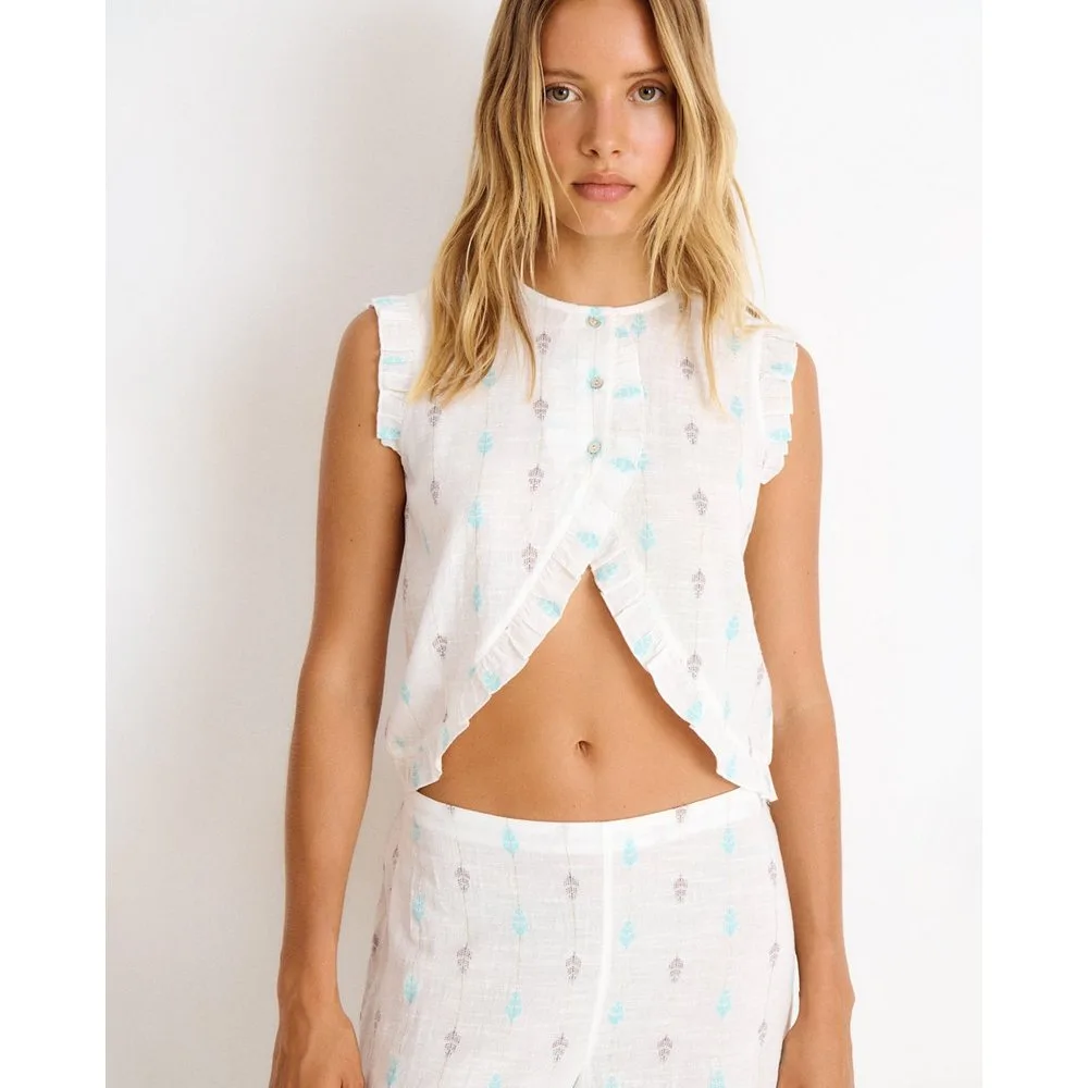 Blusa de mujer multiposición con bordados - Brownie - FashionsVida