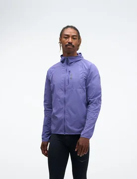Men's SkyFlow Wind Jacket in Cosmic Purple, Size XL - HOKA - FashionsVida