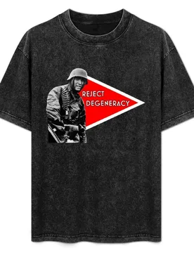 Reject Degeneracy Soldier T-Shirt Plus Size Basic Short Sleeve Top - Aliexpress - FashionsVida