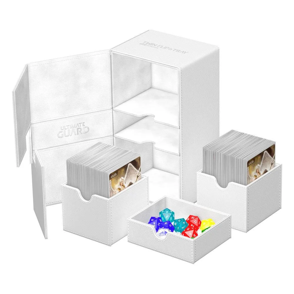 Twin Flip`n`Tray 200+ XenoSkin Monocolor White - Ultimate Guard - FashionsVida
