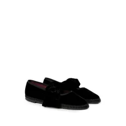 Ballerines velours en coton mélangé