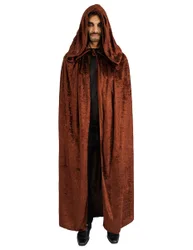 Braunes Luxus Samt-Cape extra lang 202 cm