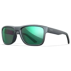 Ovation Polarized Sunglasses Matte Graphite / Green One Size Men,Women