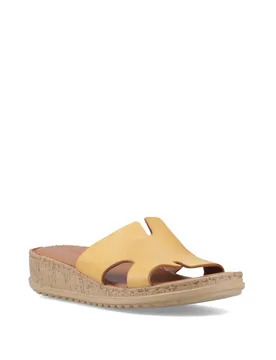 Women's Eloise Mule Sandal in Mustard Size: 7 - Mustard - Size: 7 - Hush puppies - FashionsVida