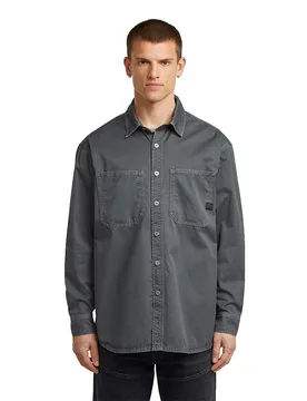 Chemise à Manches Longues Relaxed Pocket India Ink / Folkstone Gray Double Dye Gold XL - G-Star - FashionsVida
