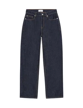 Roi Washed Denim Jeans da uomo gamba dritta - dark indigo washed - Les deux - FashionsVida