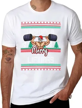 I Wish You A Merry Liftmas T-Shirt man t shirt heavy cotton man tshirt T-Shirt - Aliexpress - FashionsVida