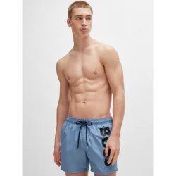 Mens Open Blue Octopus Swim Short - Male - Blue - Small