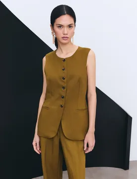 Chaleco de traje liso de mujer - Tintoretto - FashionsVida