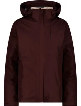Woman jacket zip hood detachble innjacket chaqueta impermeable mujer Morado (40) - CMP - FashionsVida