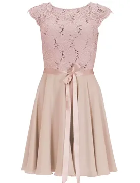 Cocktailkleid aus Spitze und Chiff female - 40 - FashionsVida