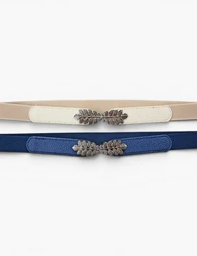 Pagen Stretch-Gürtel navy + taupe - 3Pagen - FashionsVida