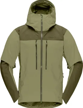 Norrona - Veste d'alpinisme en GORE-TEX® - Trollveggen Gore-Tex Pro Light Jacket M Olive Night Deep Lichen Green - Taille L - Kaki - Norröna - FashionsVida