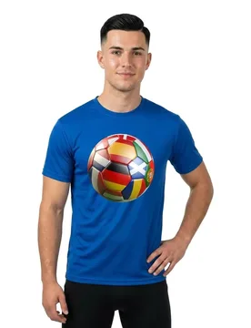 Maglietta A Maniche Corte Football´s Coming Home Europe Tour Cobalt Blue M - Mister TEE - FashionsVida