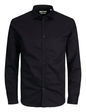 Langarmhemd - JPRBLACARDIFF SHIRT L/S NOOS - S bis XXL - für Männer - Größe XL - schwarz - Männer - male - Jack & jones - FashionsVida