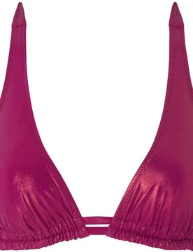 Top de bikini con aros efecto realce sin relleno y tejido de brillante de la línea metallic - Chantelle Pulp - FashionsVida